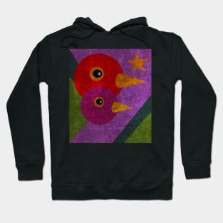 retro Bird Polygon Art Art,Pop Art Hoodie